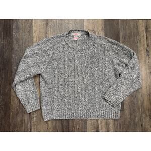 American Weekend Gray Cable Knit Sweater Size Medium